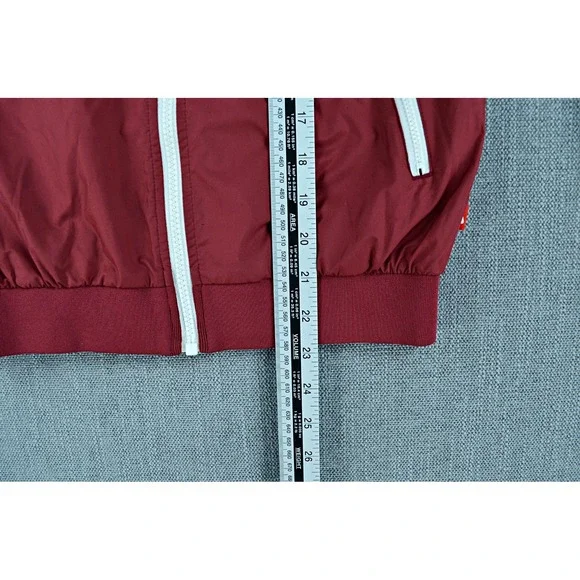 Nike Jacket Women's S Burgundy White Black The WindRunner Windbreaker Full Zip - Picture 6 of 13